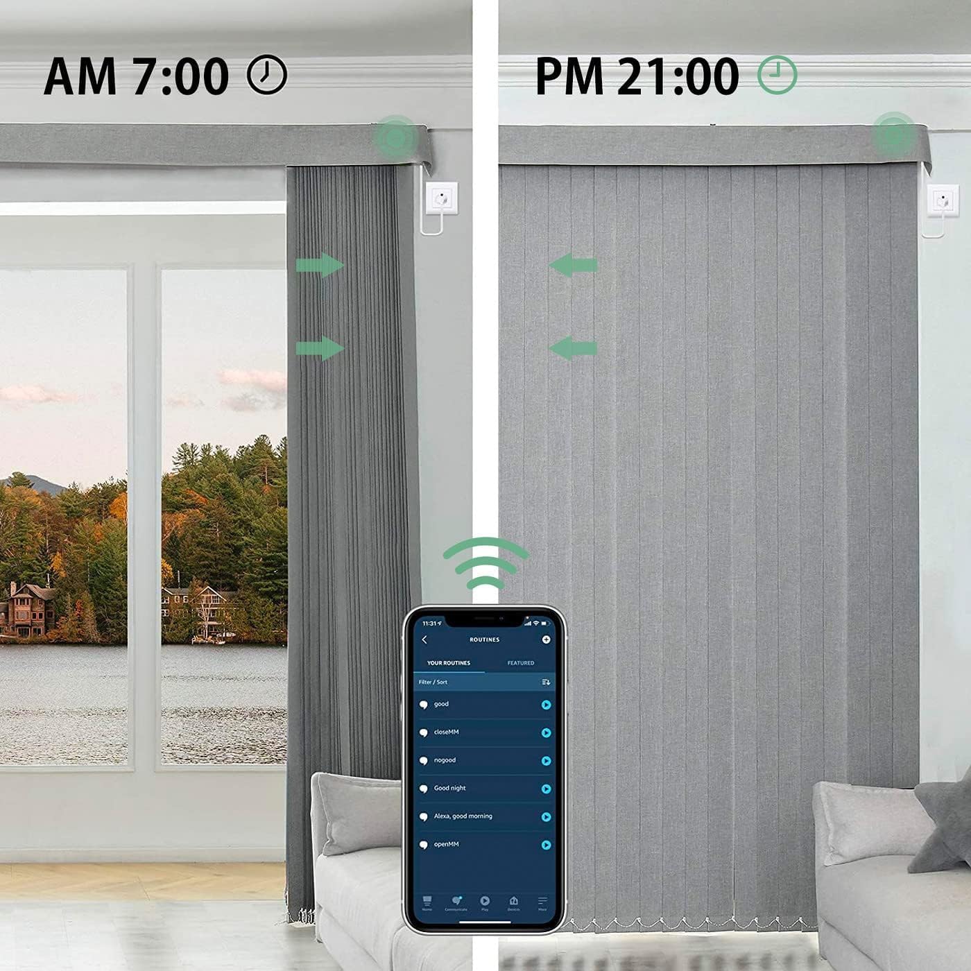 Amazon.co.jp: Yoolax 電動 縦型ブラインド スマートブライン
